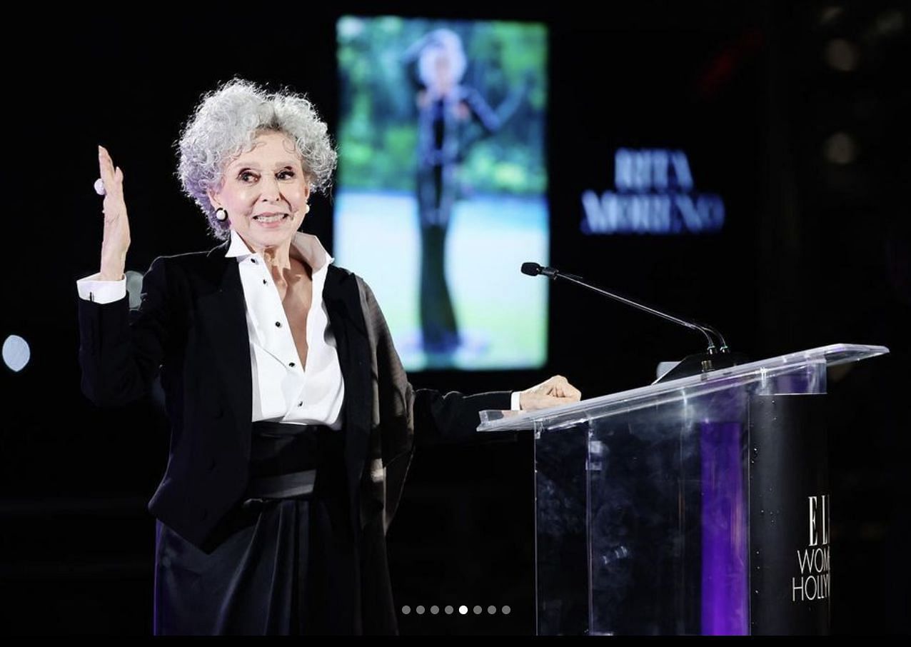 A still of Rita Moreno. (Image via Instagram/@theritamoreno)