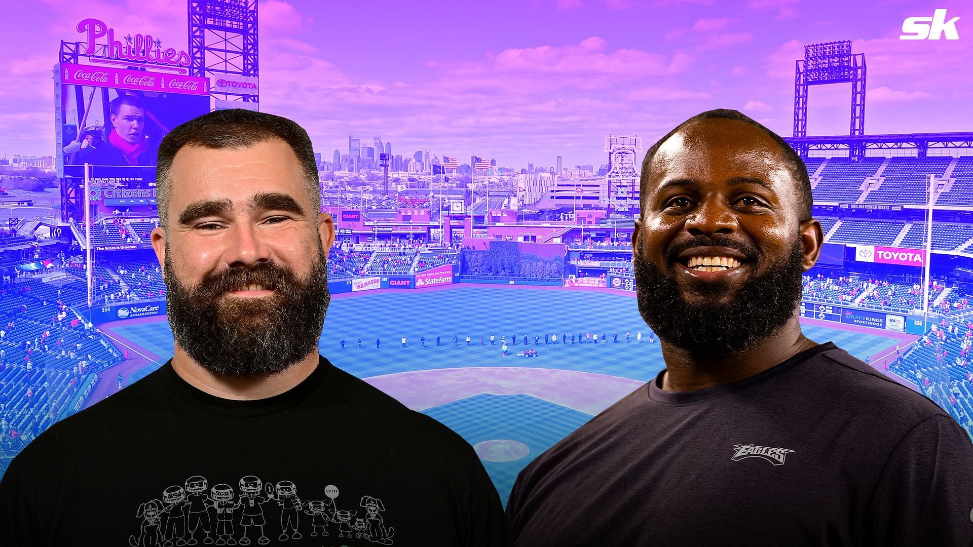 NFL stars Jason Kelce and Fletcher Cox set to throw ceremonial first ...