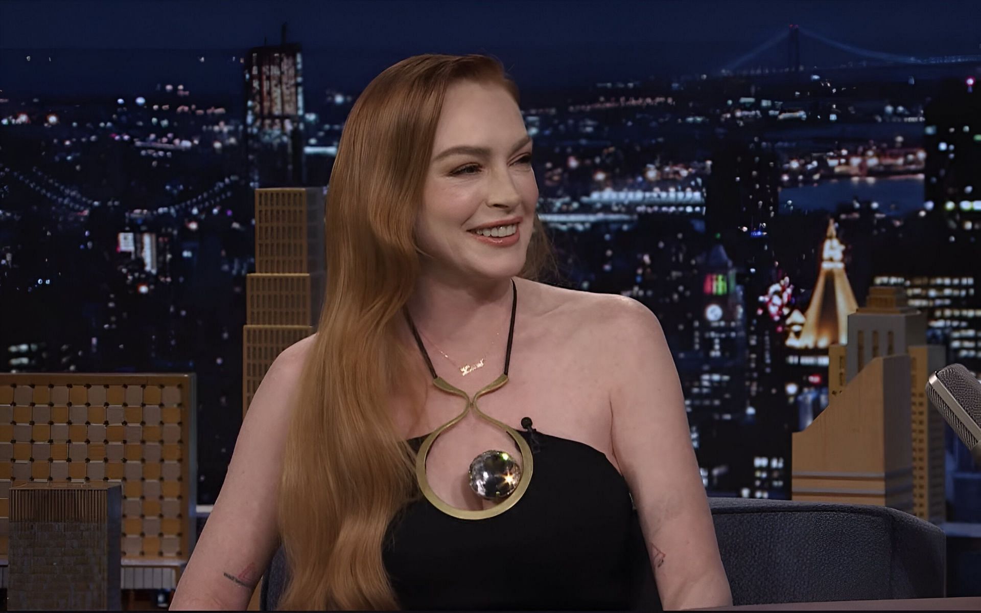Lindsay Lohan at The Tonight Show Starring Jimmy Fallon (Image via Youtube)