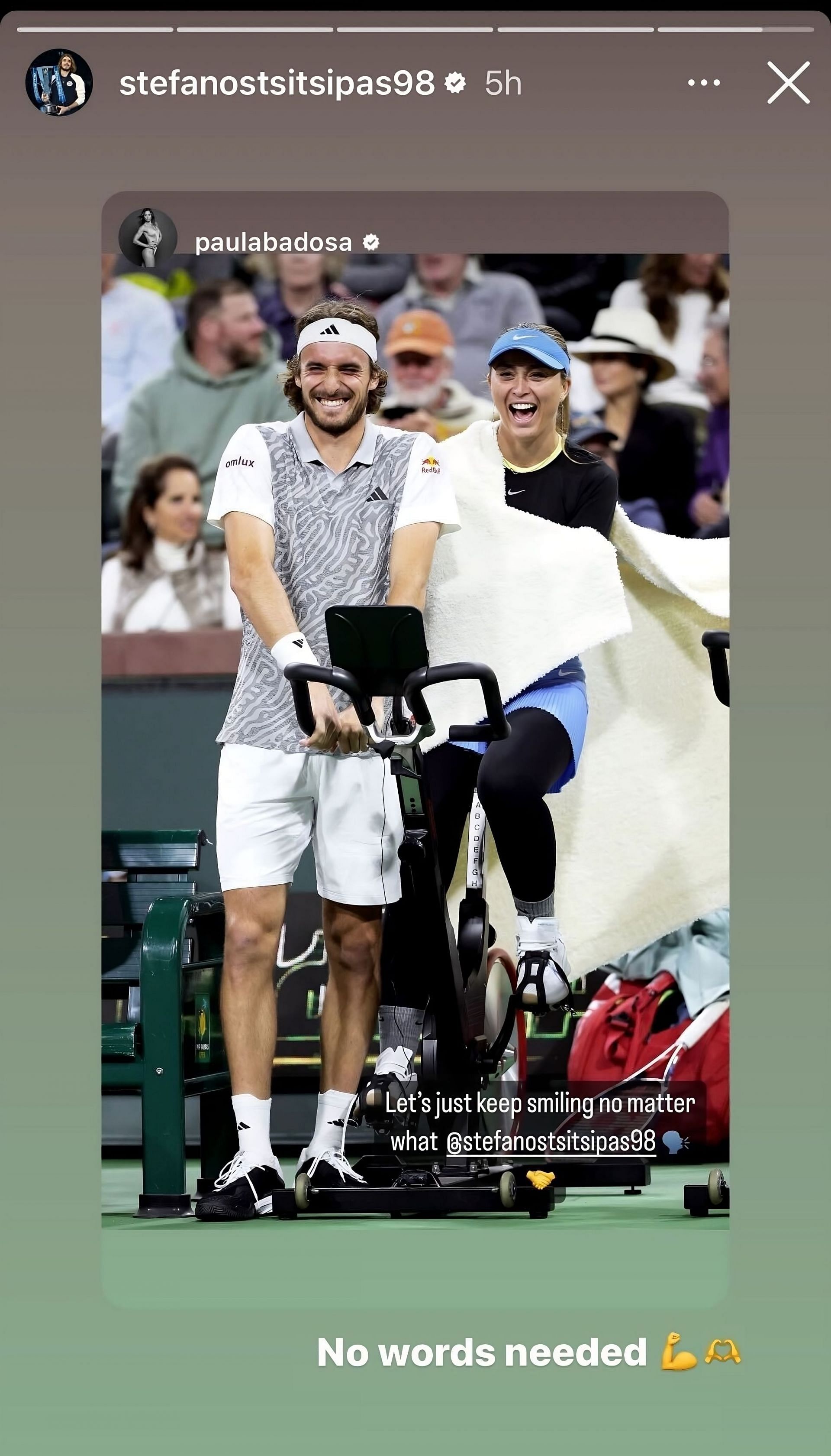 Stefanos Tsitsipas on Instagram