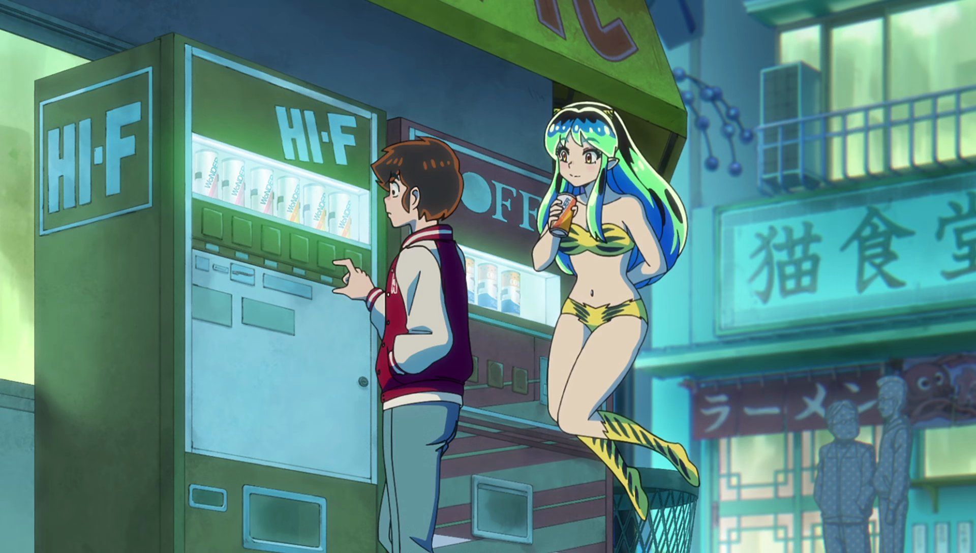 Ataru and Lum in the second half of the episode (Image via David Production)