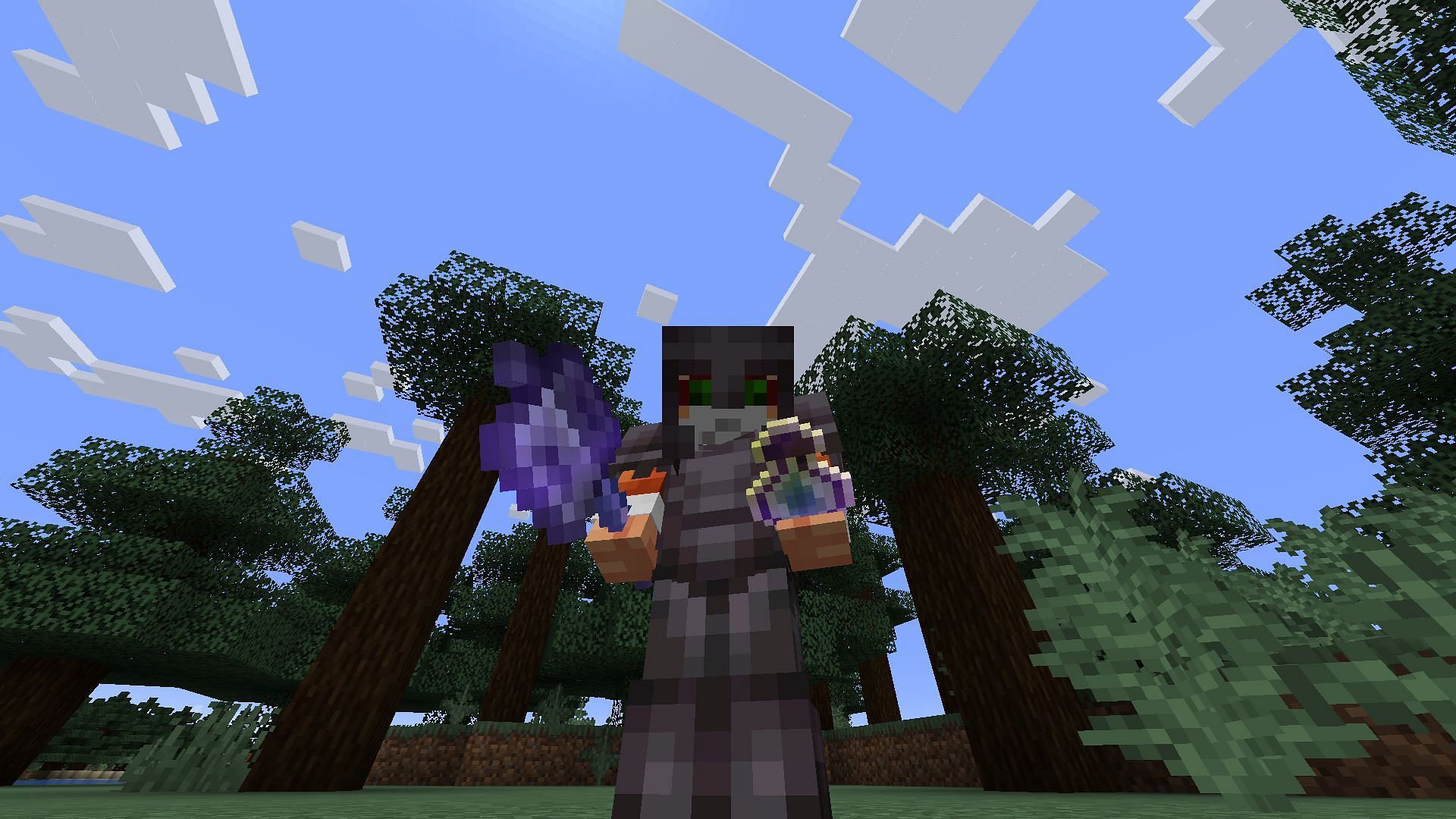 Mending uses experience orbs to repair a mace or other enchanted gear piece (Image via Mojang Studios)
