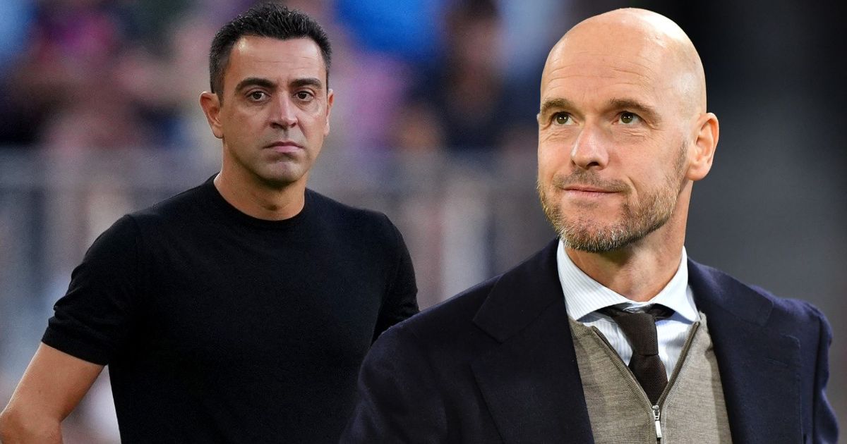 Barcelona boss Xavi (left) and Manchester United manager Erik ten Hag