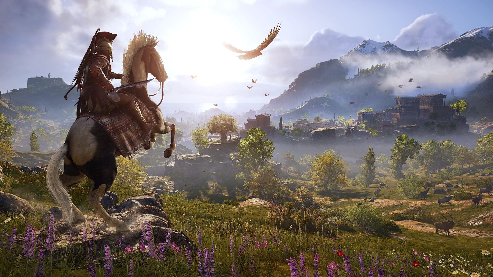Assassin&#039;s Creed Odyssey offers incredibly fun stealth and RPG mechanics (Image via Ubisoft)