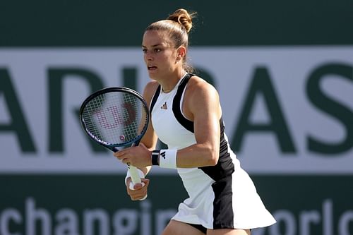 Maria Sakkari at the 2024 BNP Paribas Open in Indian Wells, California - Getty Images