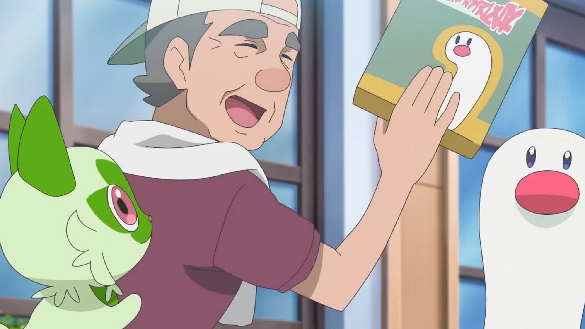 The old man offers up Sea Diglett Manju in this Pokemon Horizons Episode 43 recap (Image via The Pokemon Company)