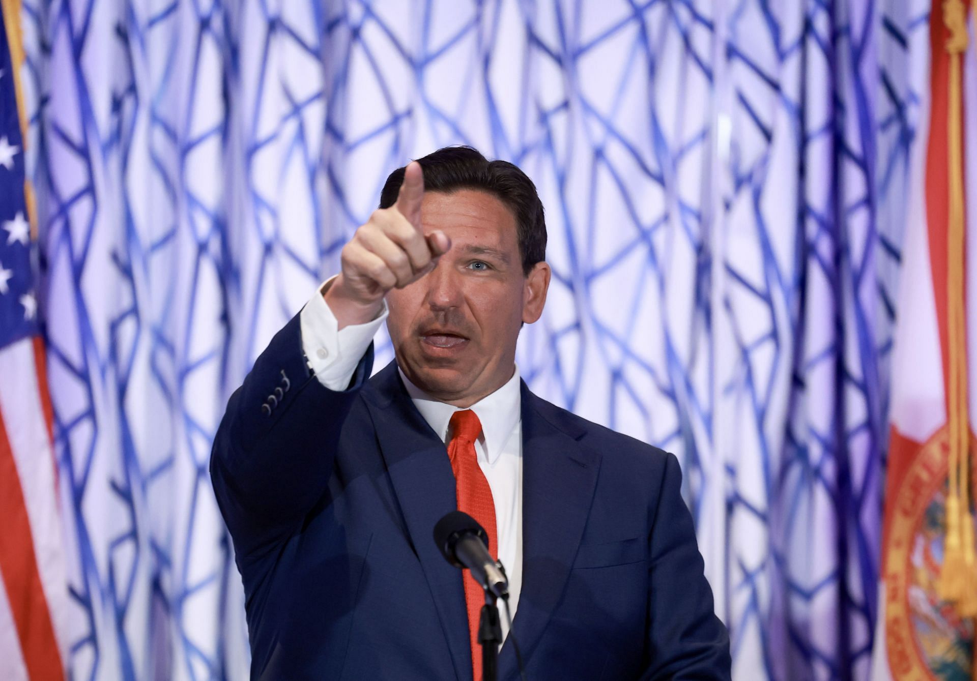 Florida Governor DeSantis Holds News Conference With Miami Beach Mayor Steven Meiner