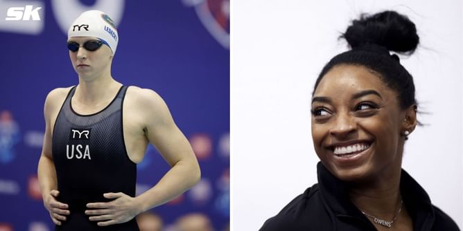 Katie Ledecky signs 5-year deal with Simone Biles' apparel sponsors ahead of Paris Olympics