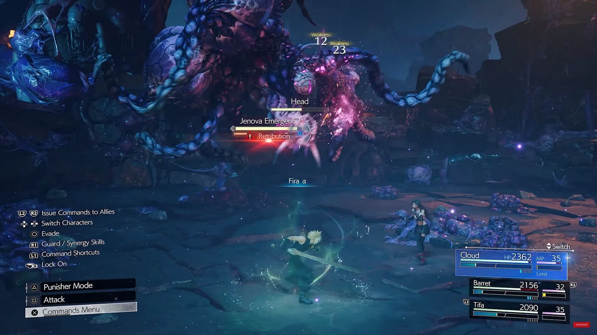 Blood in the Water: Jenova Emergent (Image via Square Enix/YouTube-Trophygamers)