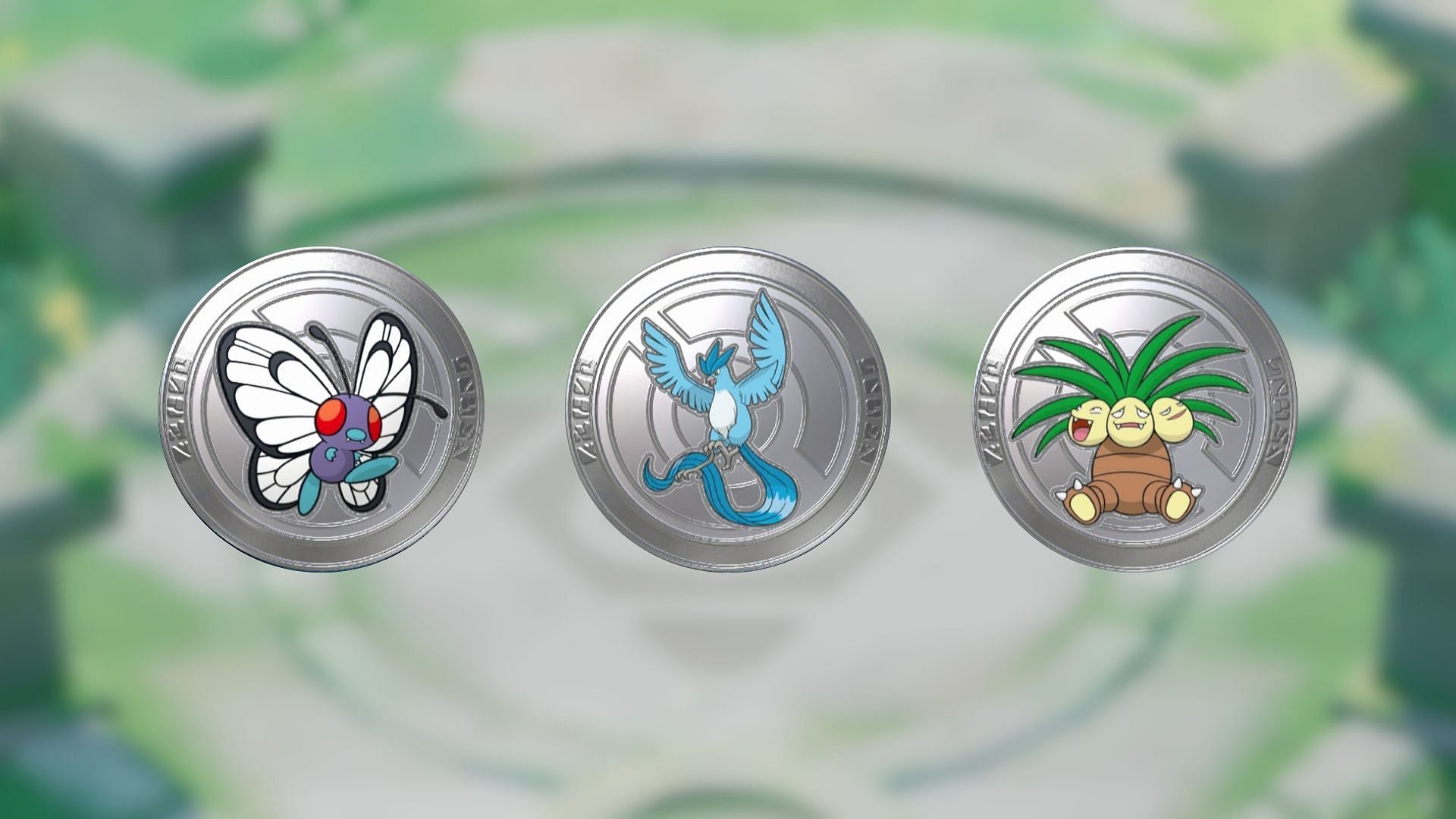 Butterfree, Exeggutor, and Articuno's Boost Emblems in Pokemon Unite (Image via The Pokemon Company)