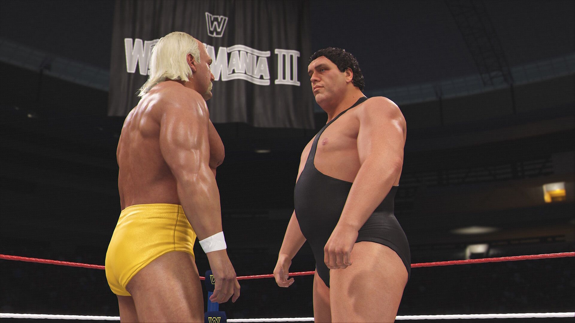 You can play as wrestling icons, such as Hulk Hogan or Andre the Giant (Image via 2K)