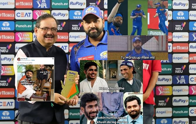 "Dravid sir, let's take Shivam Dube for the World Cup"- Top 10 funny Rohit Sharma memes after MI's loss vs GT in IPL 2024