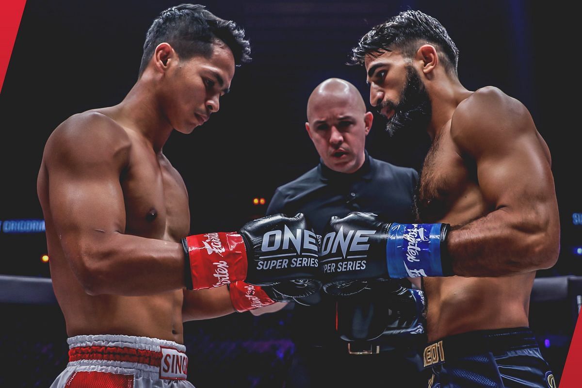 Superbon Singha Mawynn [left] fought Marat Grigorian [right] at ONE X in 2022