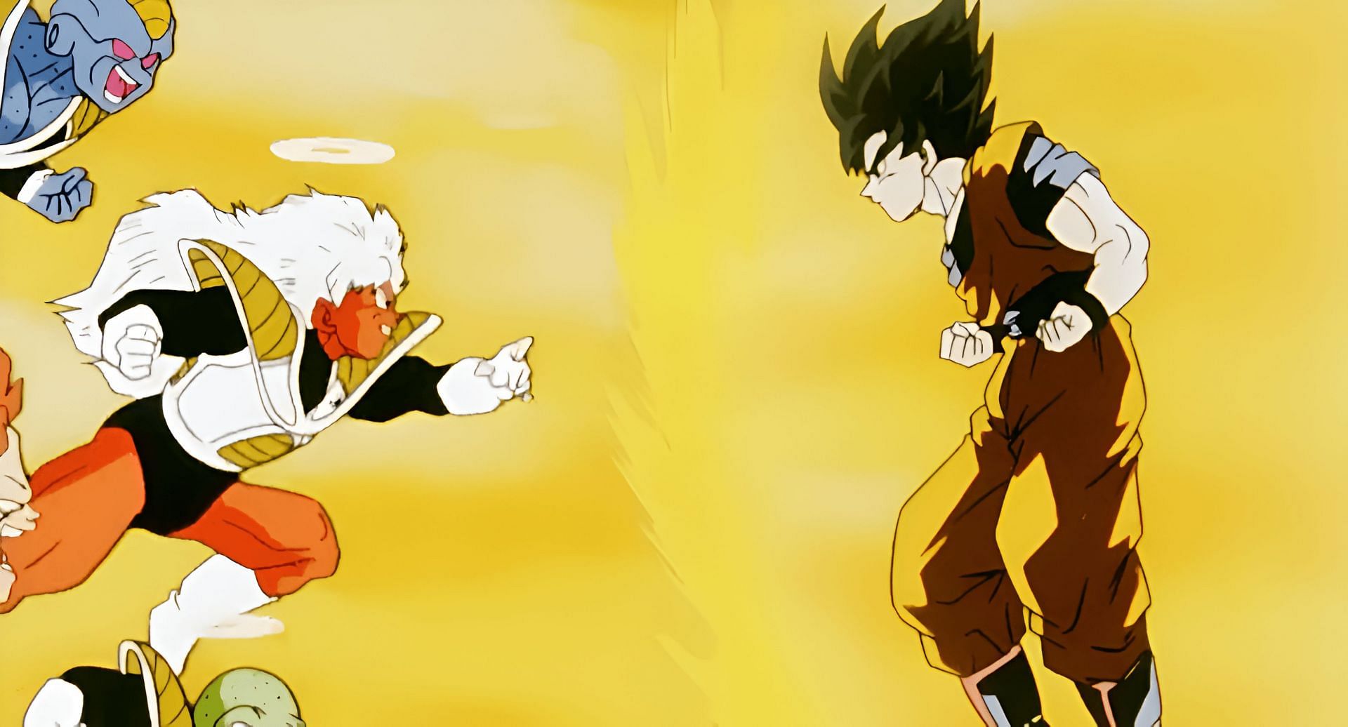 Goku fighting the Ginyu army (Image via Toei Animation)