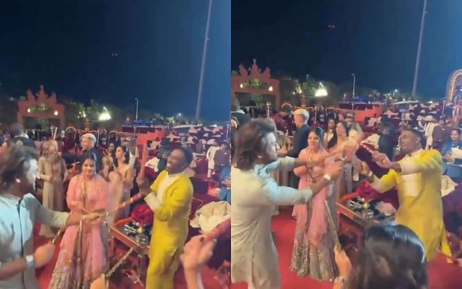 अनंत अंबानी और राधिका मर्चेंट की प्री-वेडिंग पार्टी में MS Dhoni और ड्वेन ब्रावो ने बिखेरा जलवा, डांडिया खेलने का वीडियो आया सामने
