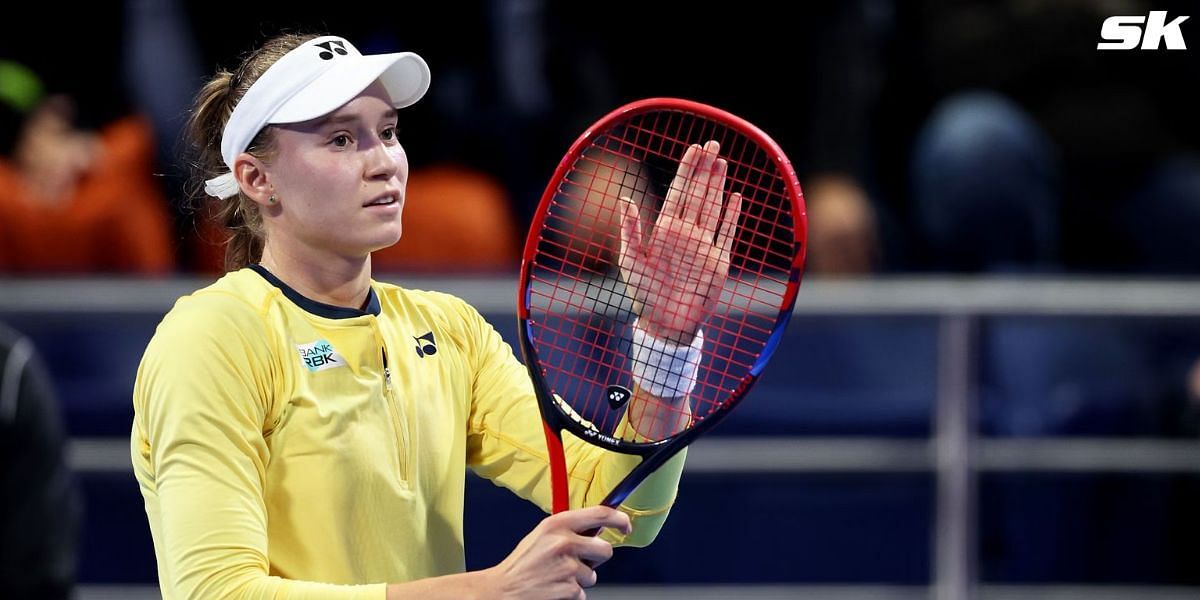 Elena Rybakina was seemingly healthy during a fan interaction in Indian Wells