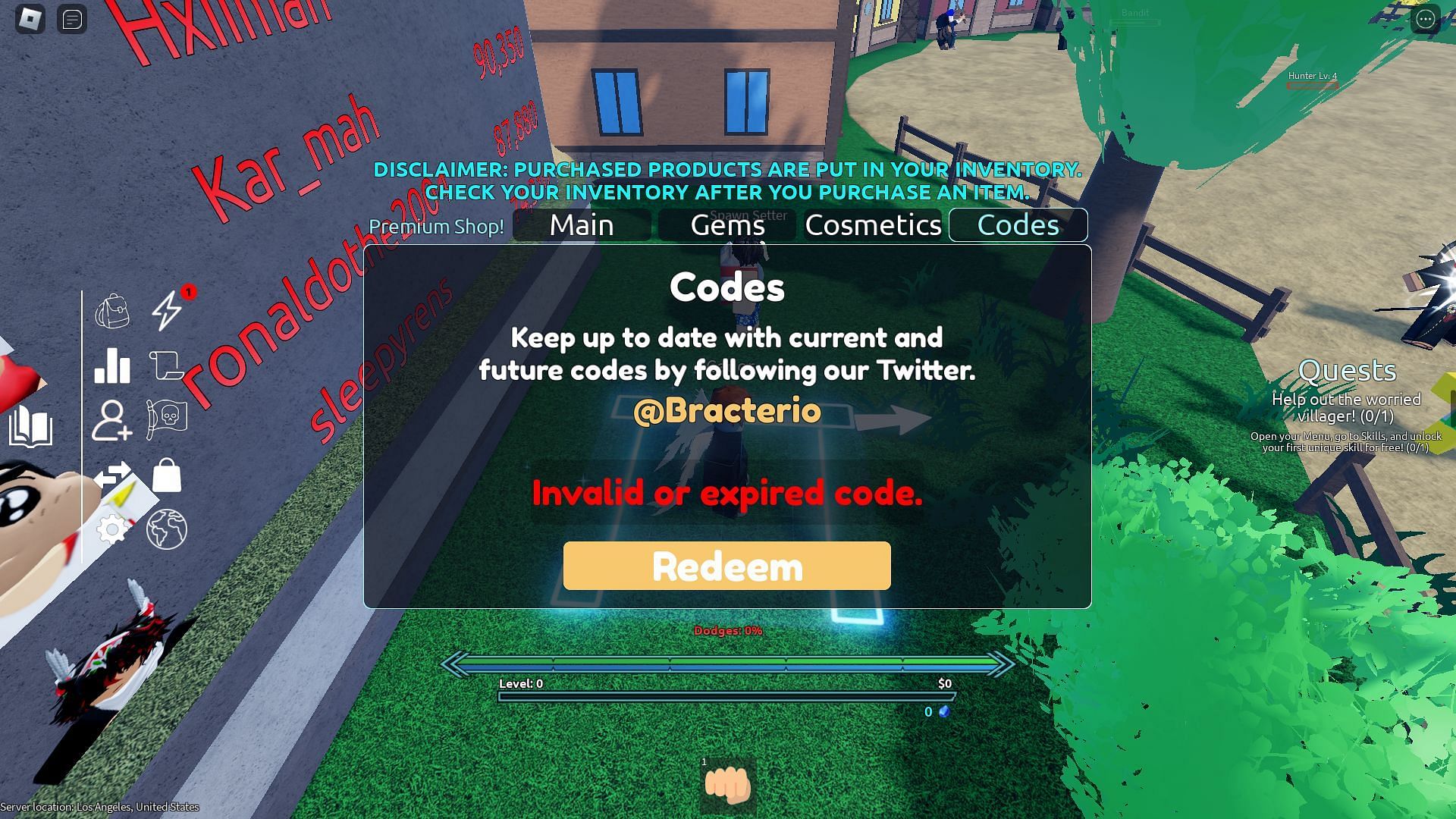 Troubleshooting codes for Cursed Sea (Image via Roblox)