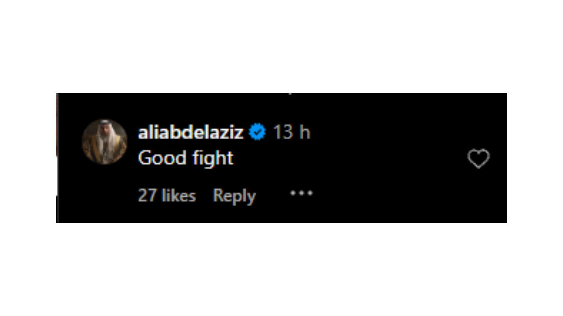 Ali Abdelaziz&#039;s comment regarding Alexandre Pantoja vs. Steve Erceg