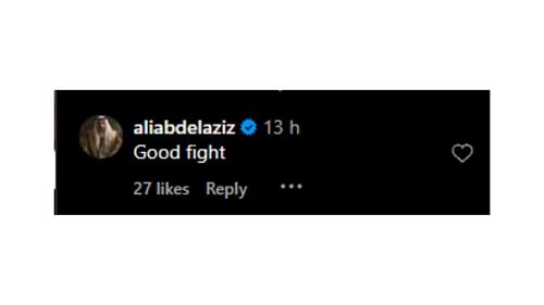 Ali Abdelaziz's comment regarding Alexandre Pantoja vs. Steve Erceg