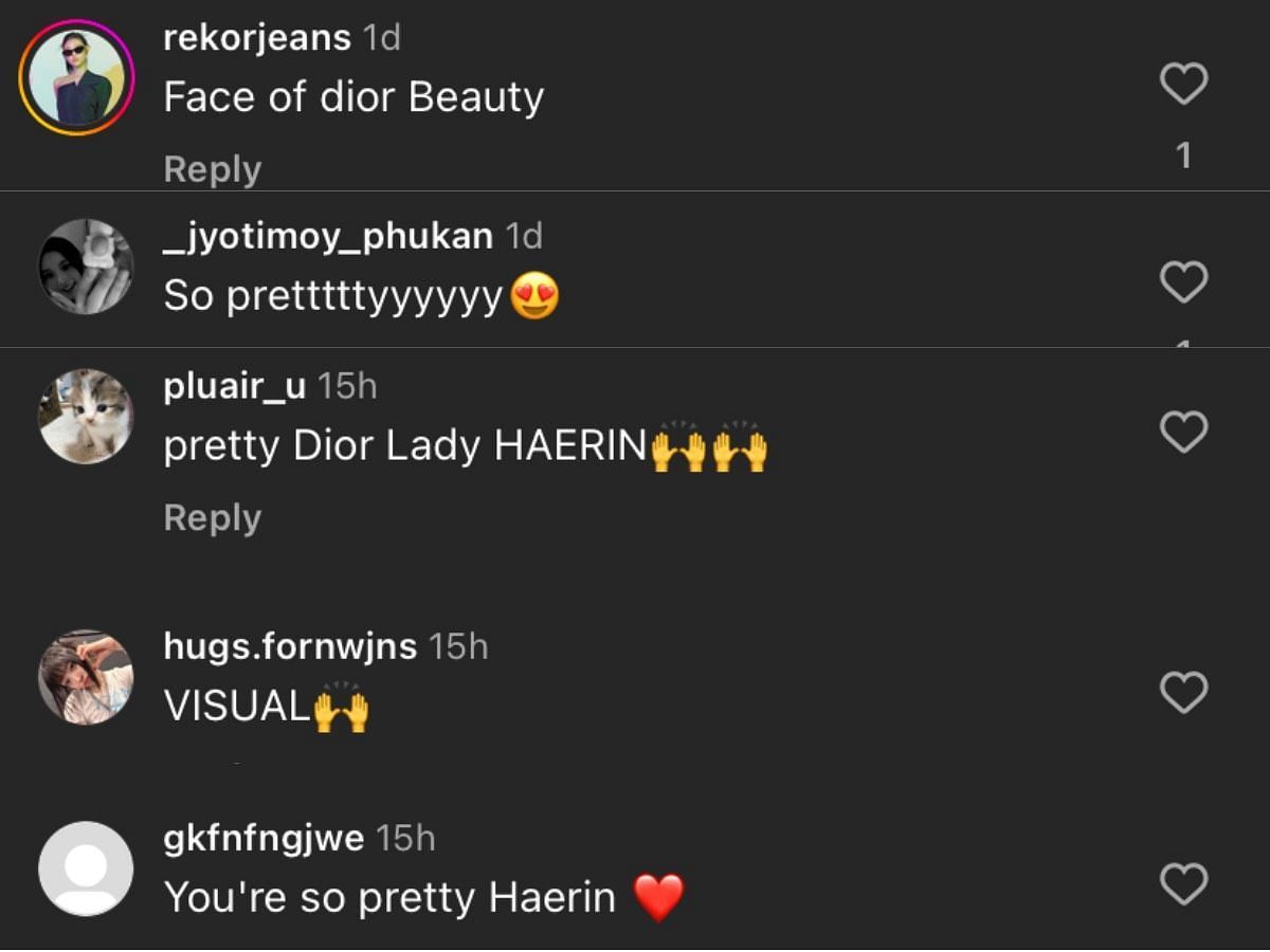 Fans praise Haerin&#039;s look for latest Dior Beauty campaign (Image via Instagram/ @wkorea)