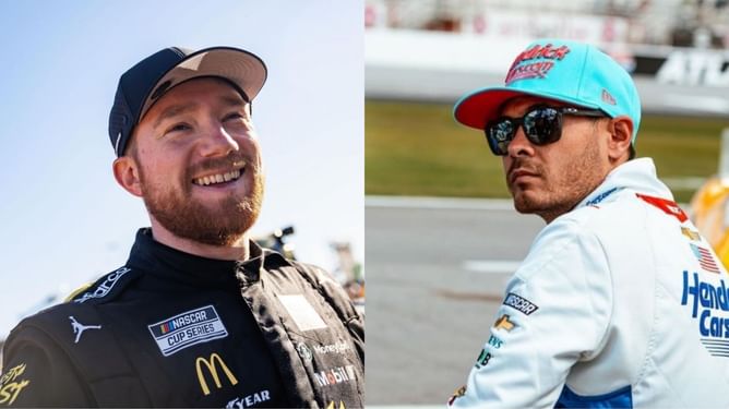 Kyle Larson wants Tyler Reddick to "bring back" 23XI Racing driver's childhood celebratory gesture