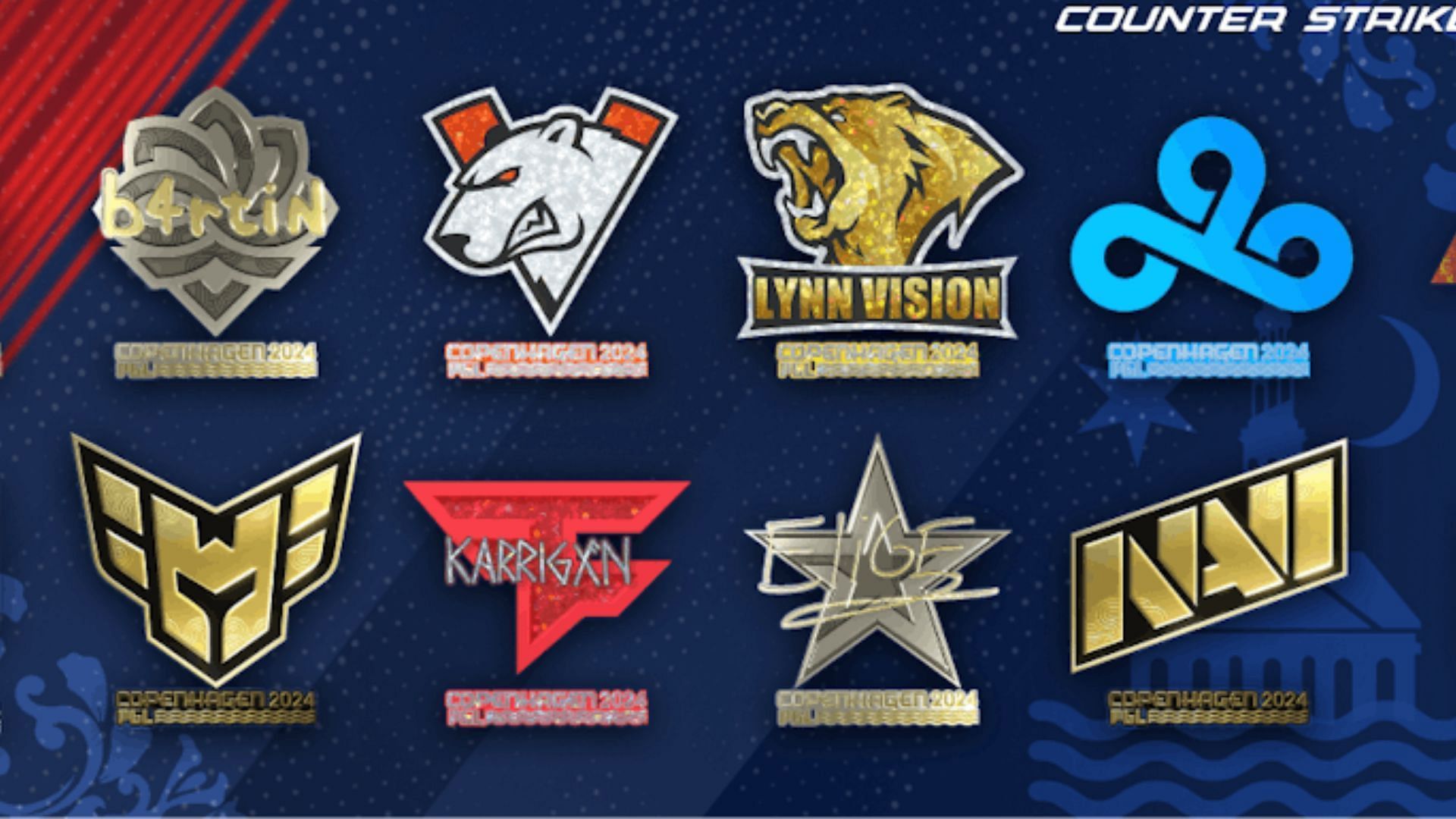 All stickers in PGL CS2 Major Copenhagen 2024 (Image via Valve)