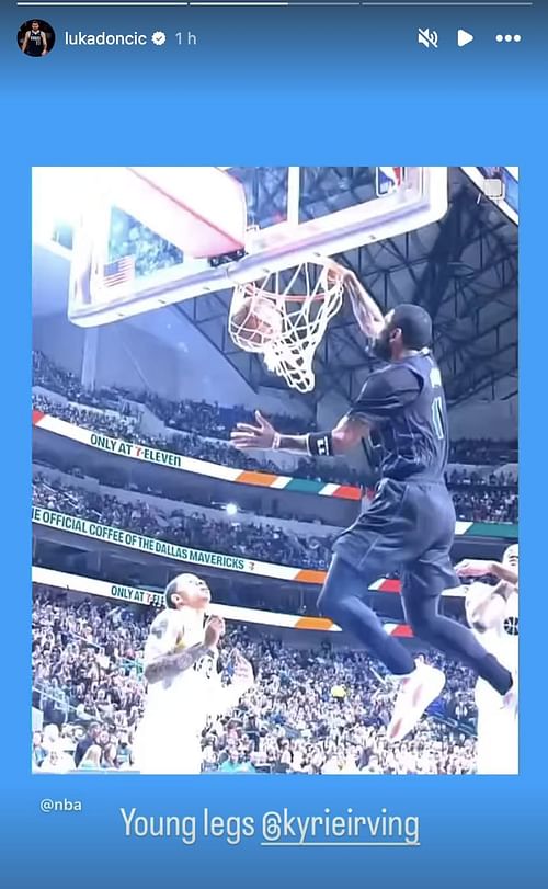 Luka Doncic hypes Kyrie Irving's emphatic dunk in hilarious shoutout