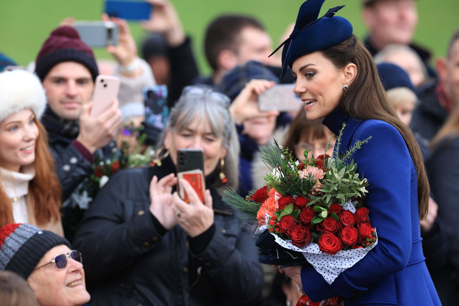 Kate was last seen at the Christmas Morning Service at Sandringham Church on December 25, 2023, before surgery (Image via Getty)