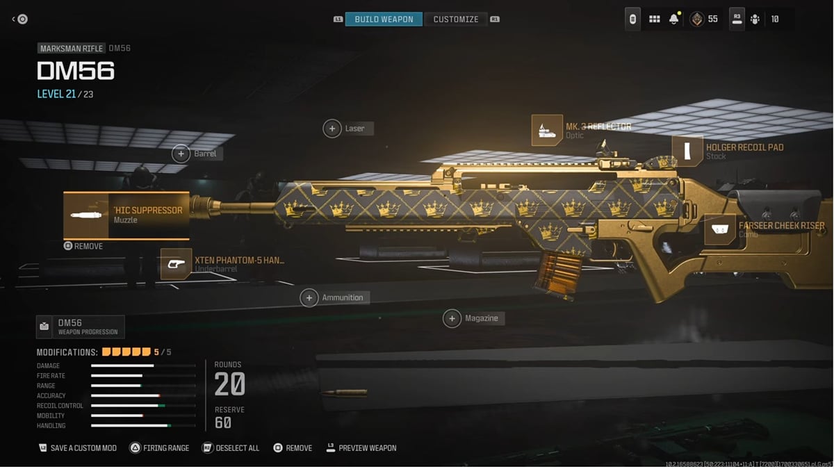 D56 Frame Best DM56 loadout for Warzone
