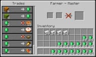 The farmer's trades are incredible for making money, even if it can be slow (Image via Mojang)