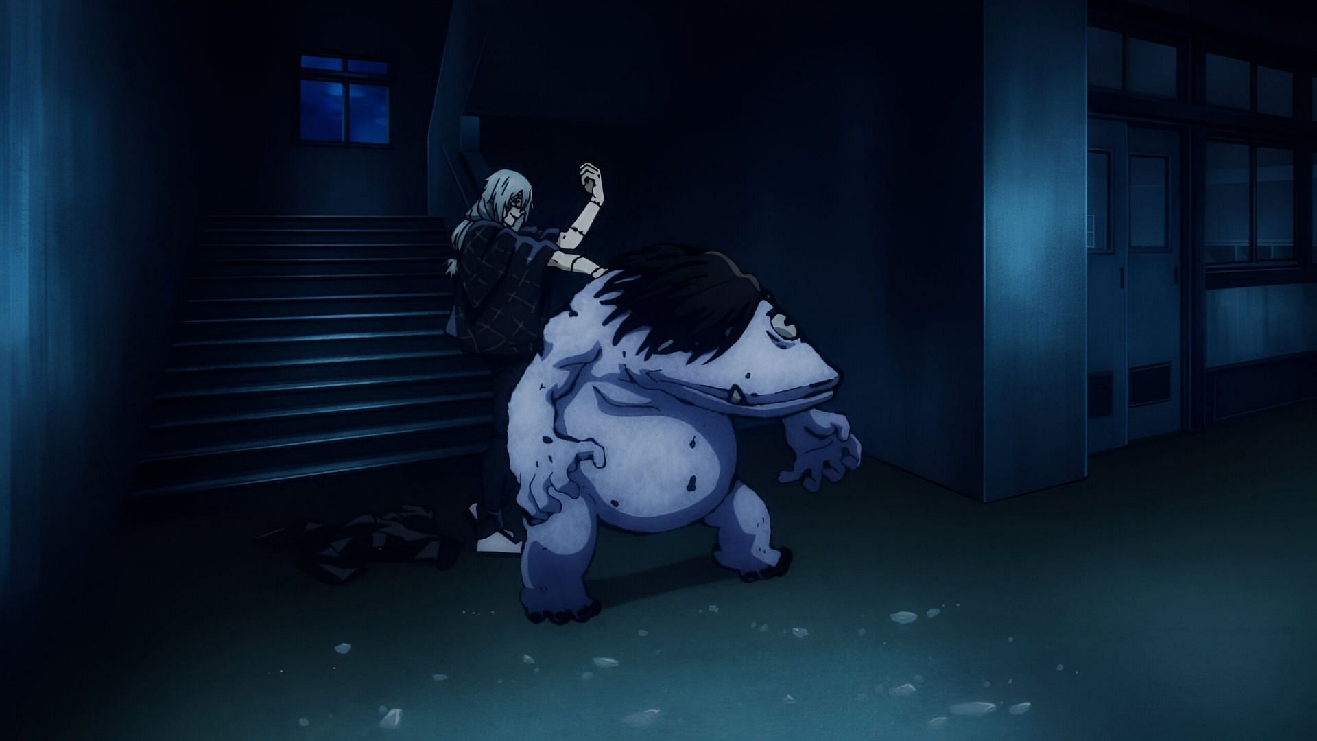 Junpei&#039;s death as seen in the anime (Image via MAPPA)