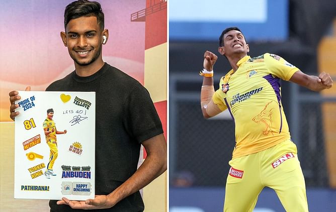 "Hold that smile" - Matheesha Pathirana joins CSK camp for IPL 2024
