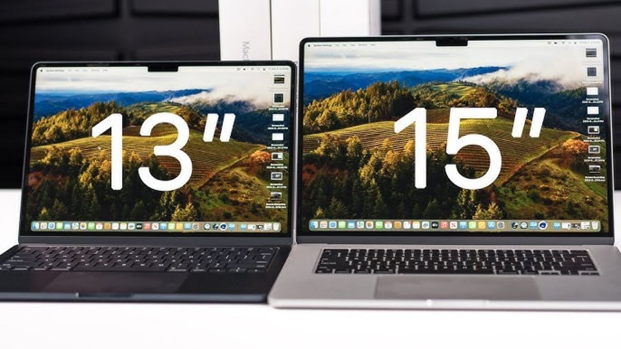 The Apple MacBook Air M3 has a notch housing its webcam, similar to the MacBook Air M2 (Image via YouTube/The Verge)