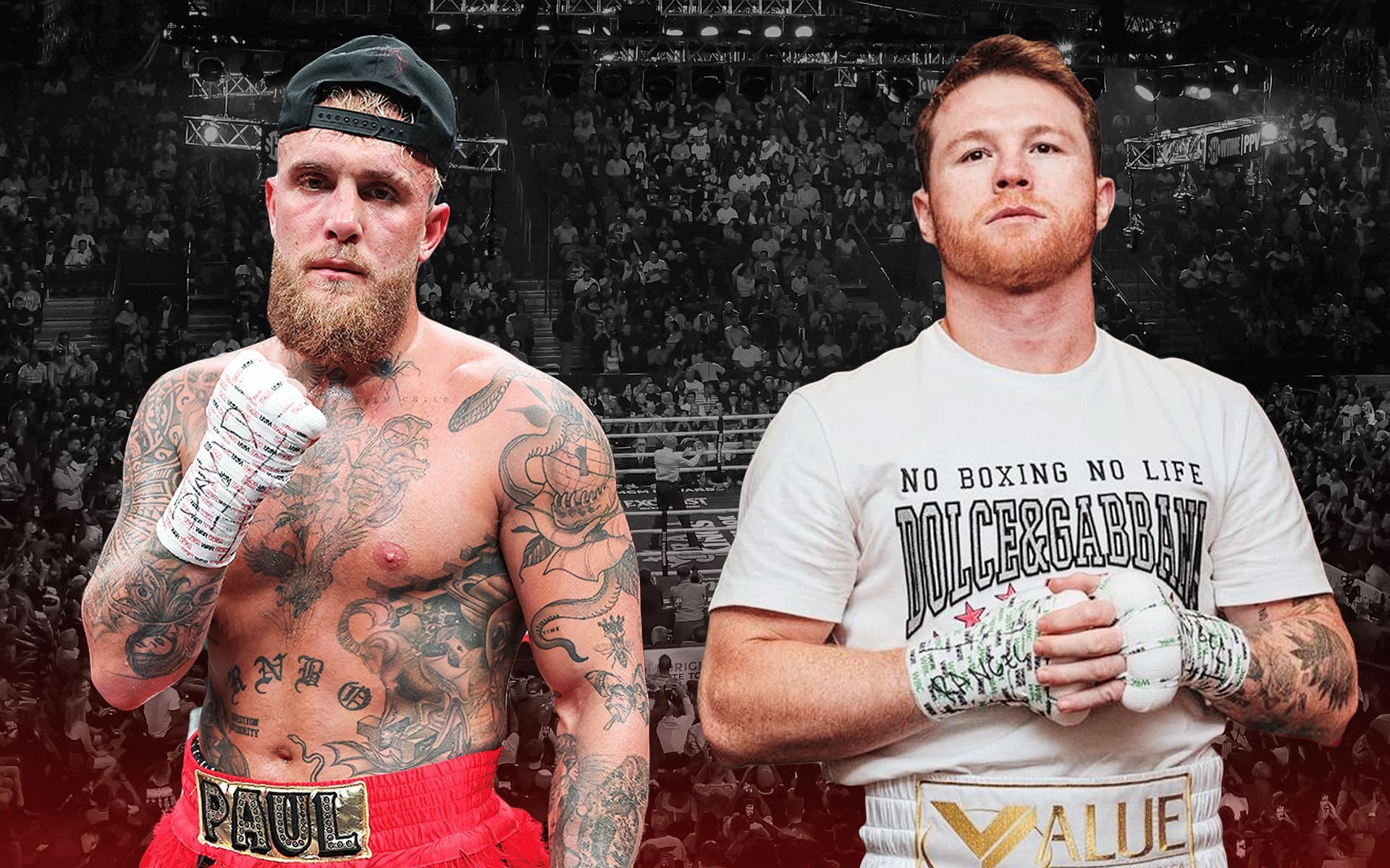 Jake Paul (left) calls out Canelo Alvarez (right) [Image via: @canelo on Instagram and Getty] 