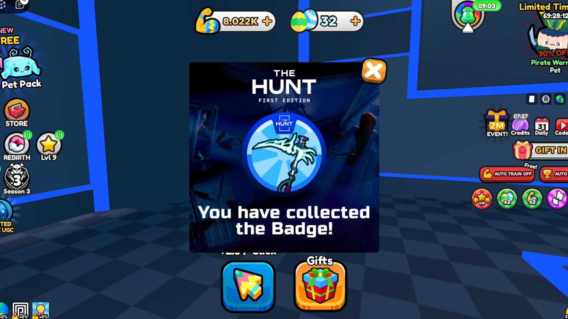 You have collected the Badge! interface (Image via Roblox)