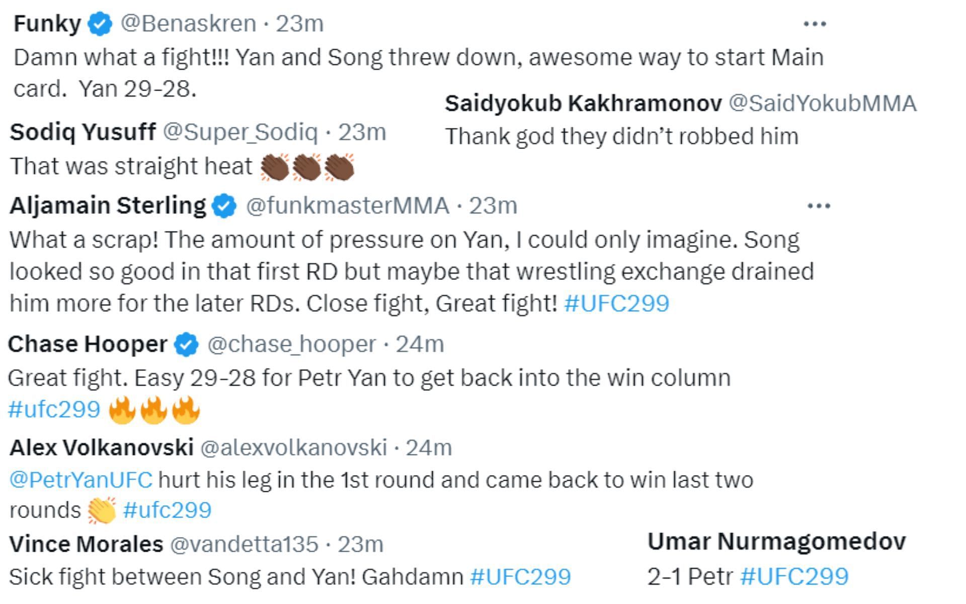Fellow fighters&#039;&#039; react to Petr Yan&#039;s win against Song Yadong
