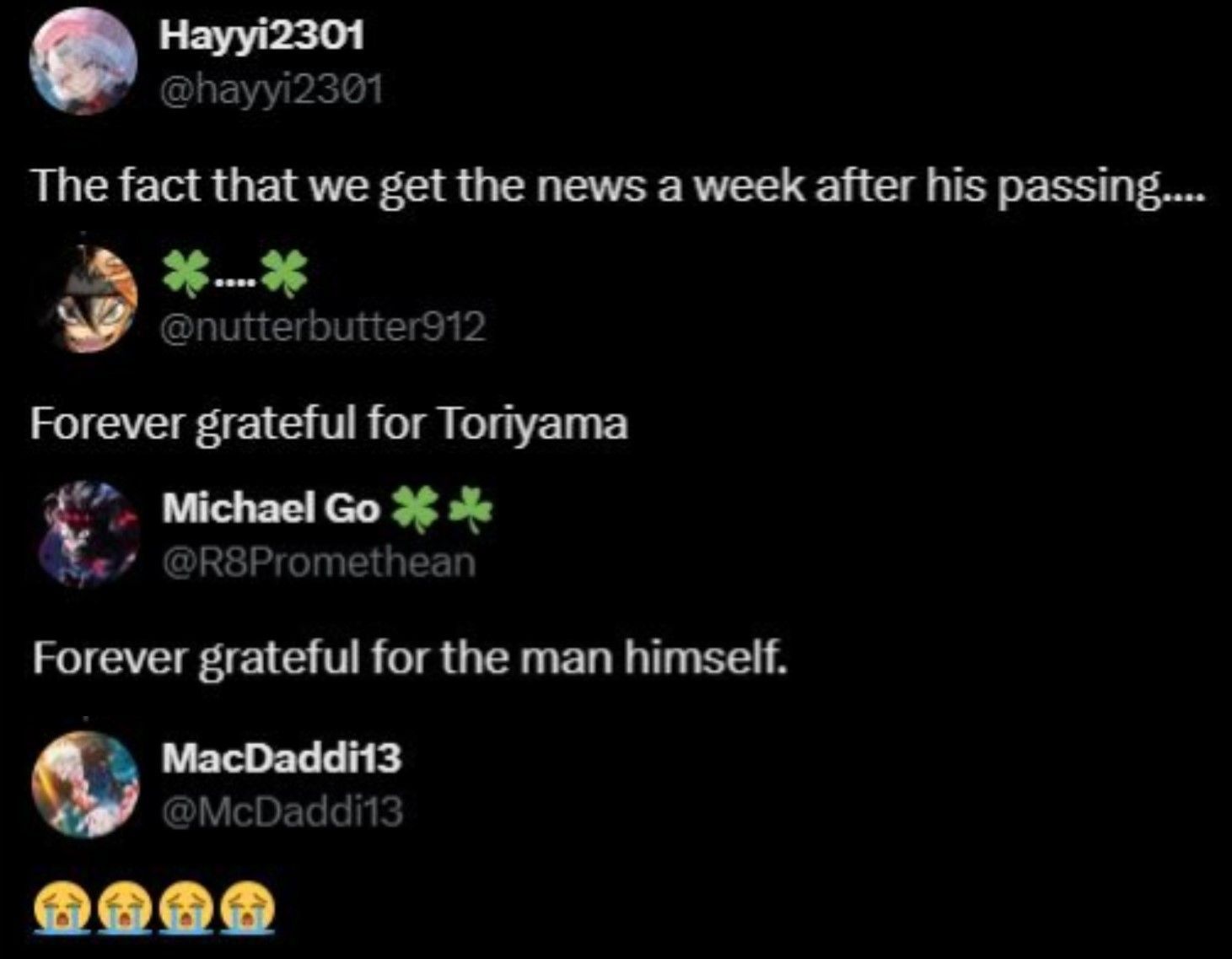 Fans take a moment to thank the legendary manga artist for everything that he has done (Screengrab via X)