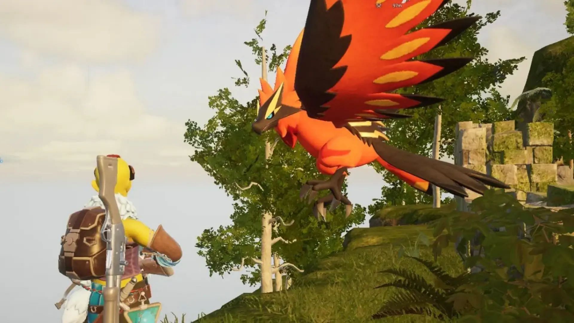 You can use any flying mount for this glitch (Image via Pocketpair Inc)