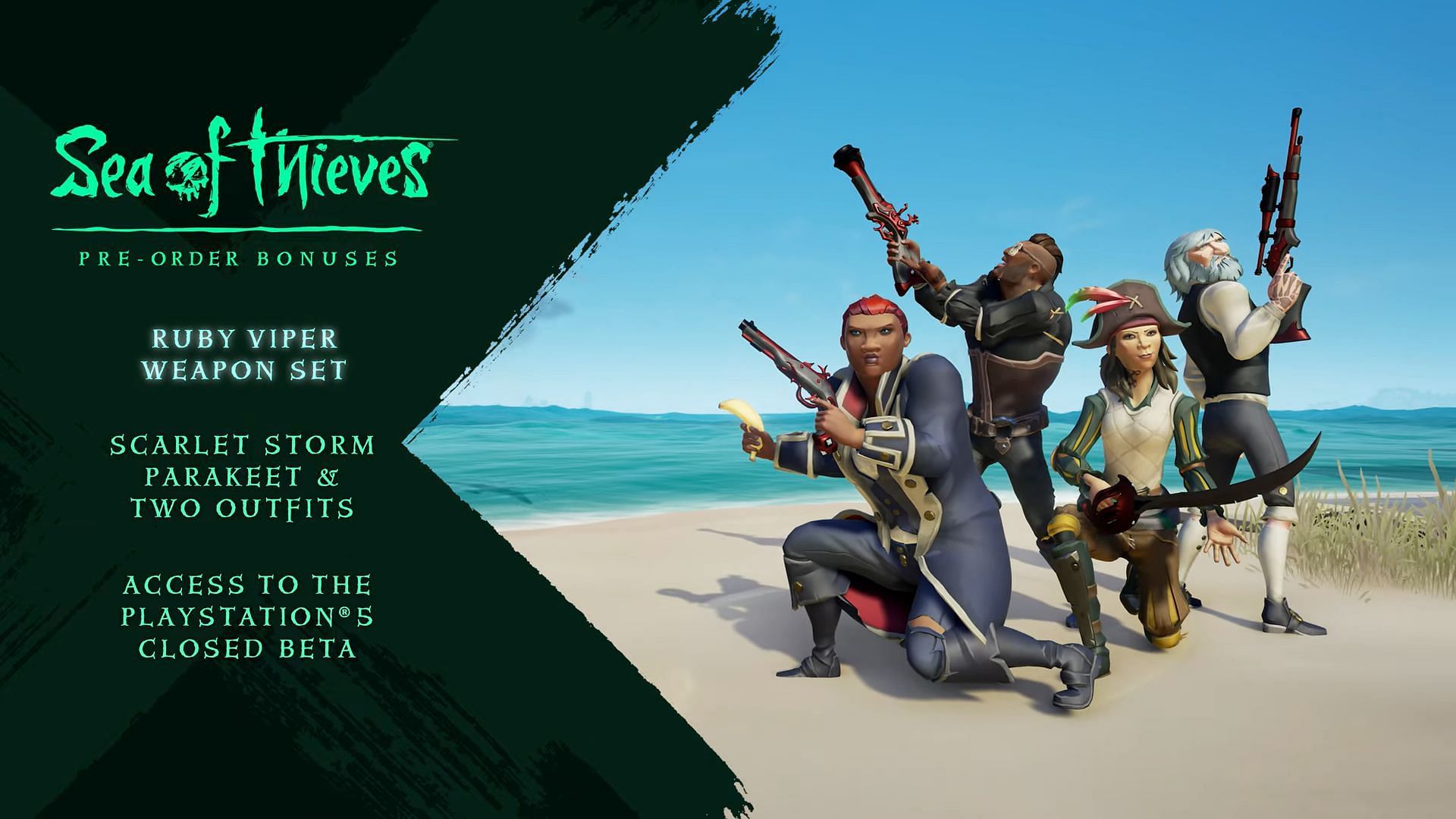 Pre-order bonuses for Sea of Thieves on PlayStation 5 (Image via PlayStation)