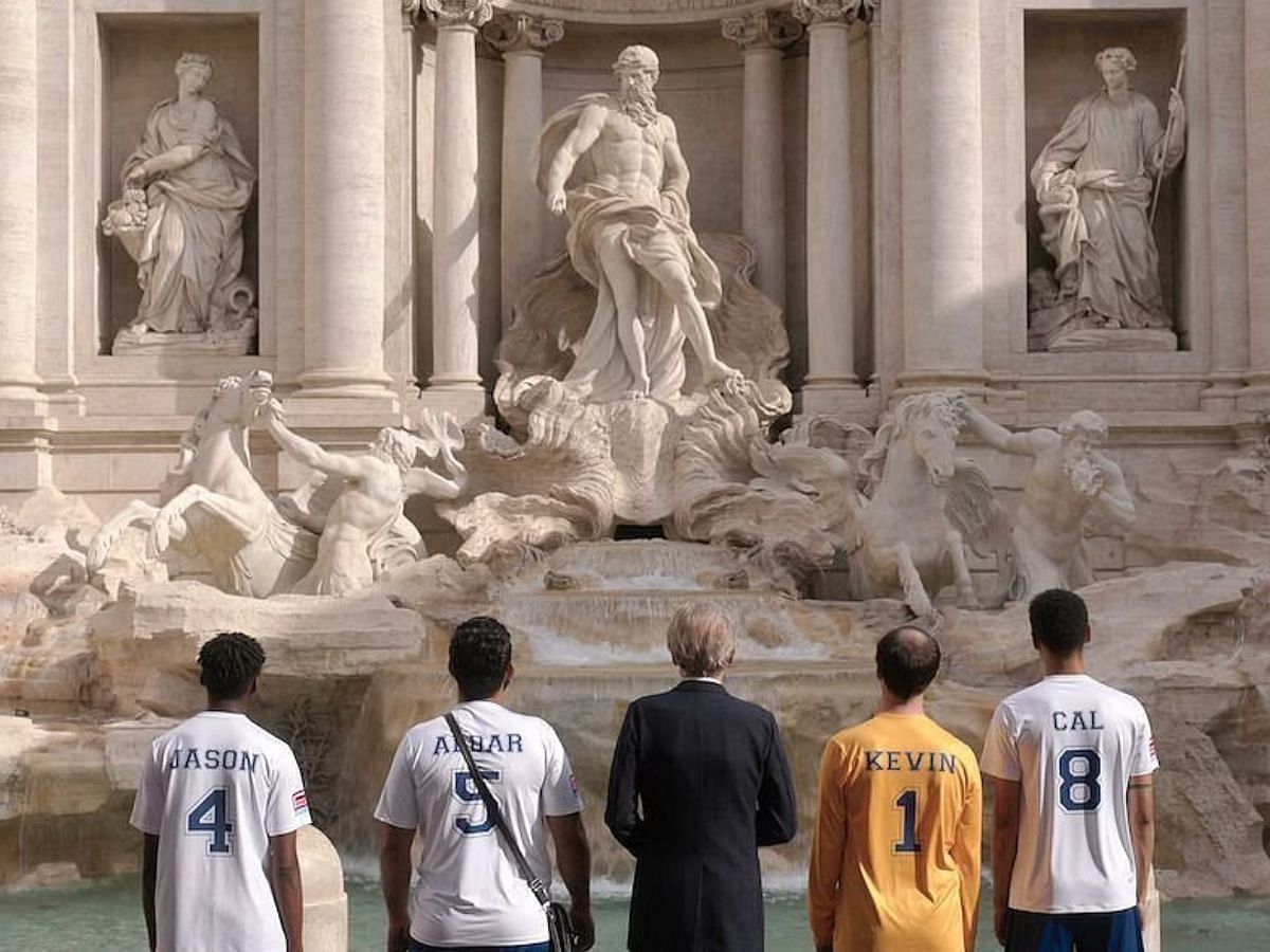 Vinny and his teammates from The Beautiful Game (Image via Netflix YouTube)