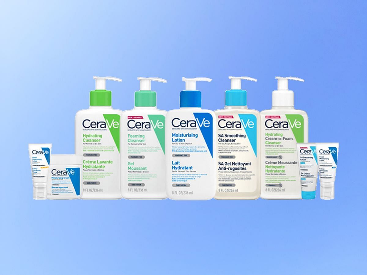 CeraVe products (Image via CeraVe) Eucerin products (Images via Eucerin)