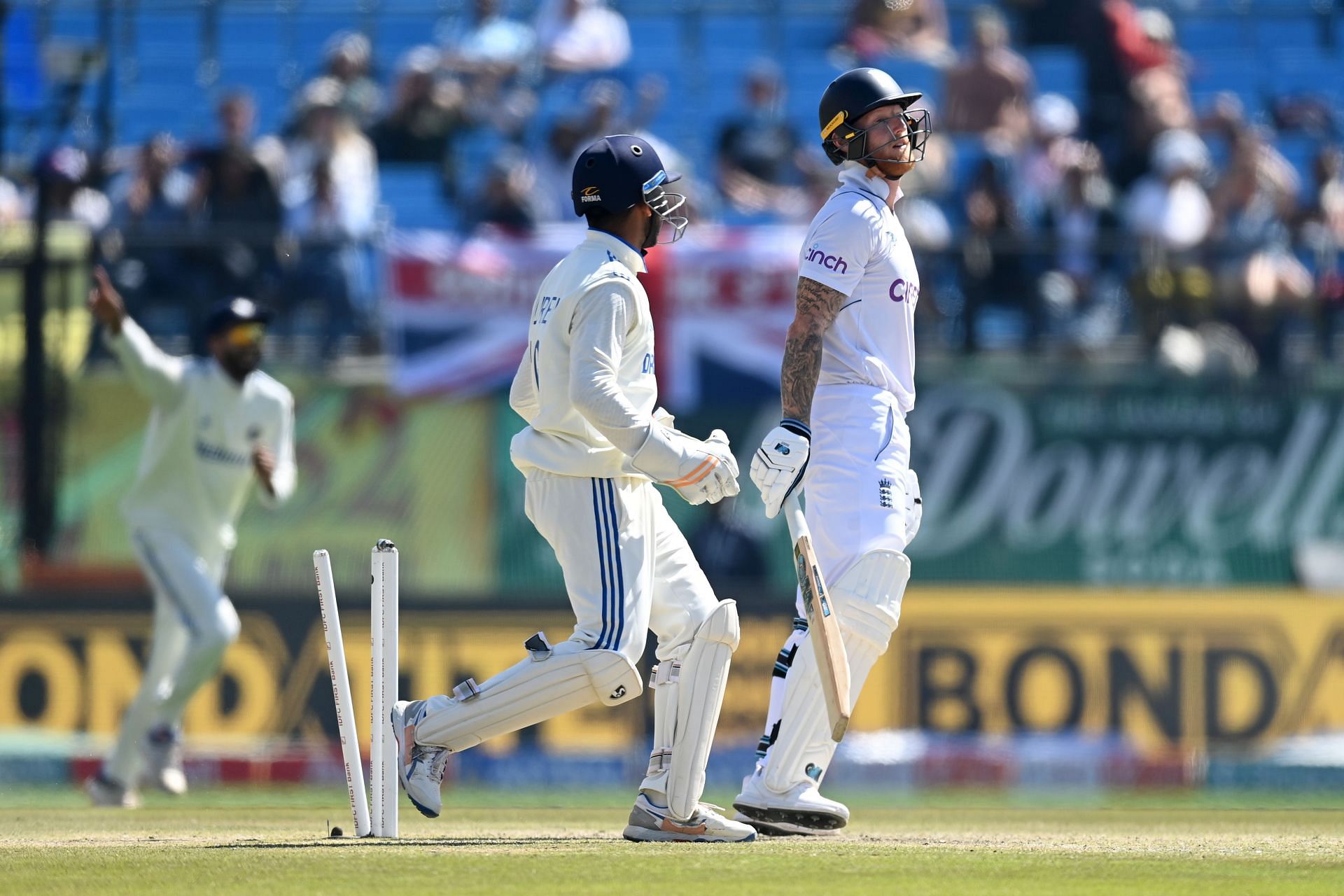 Ashwin castles Stokes: India v England - 5th Test Match: Day Three