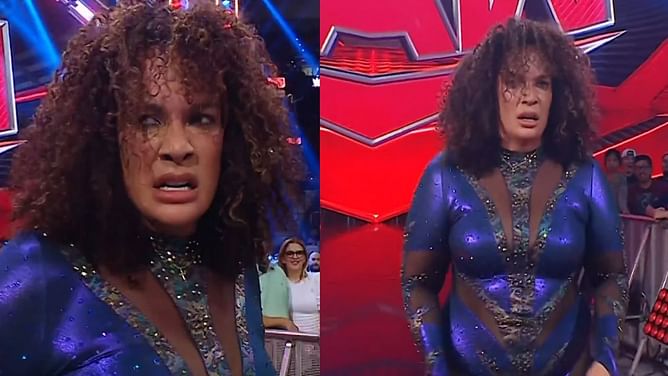 Disgusted WWE star immediately washes face after receiving a stinkface from Nia Jax