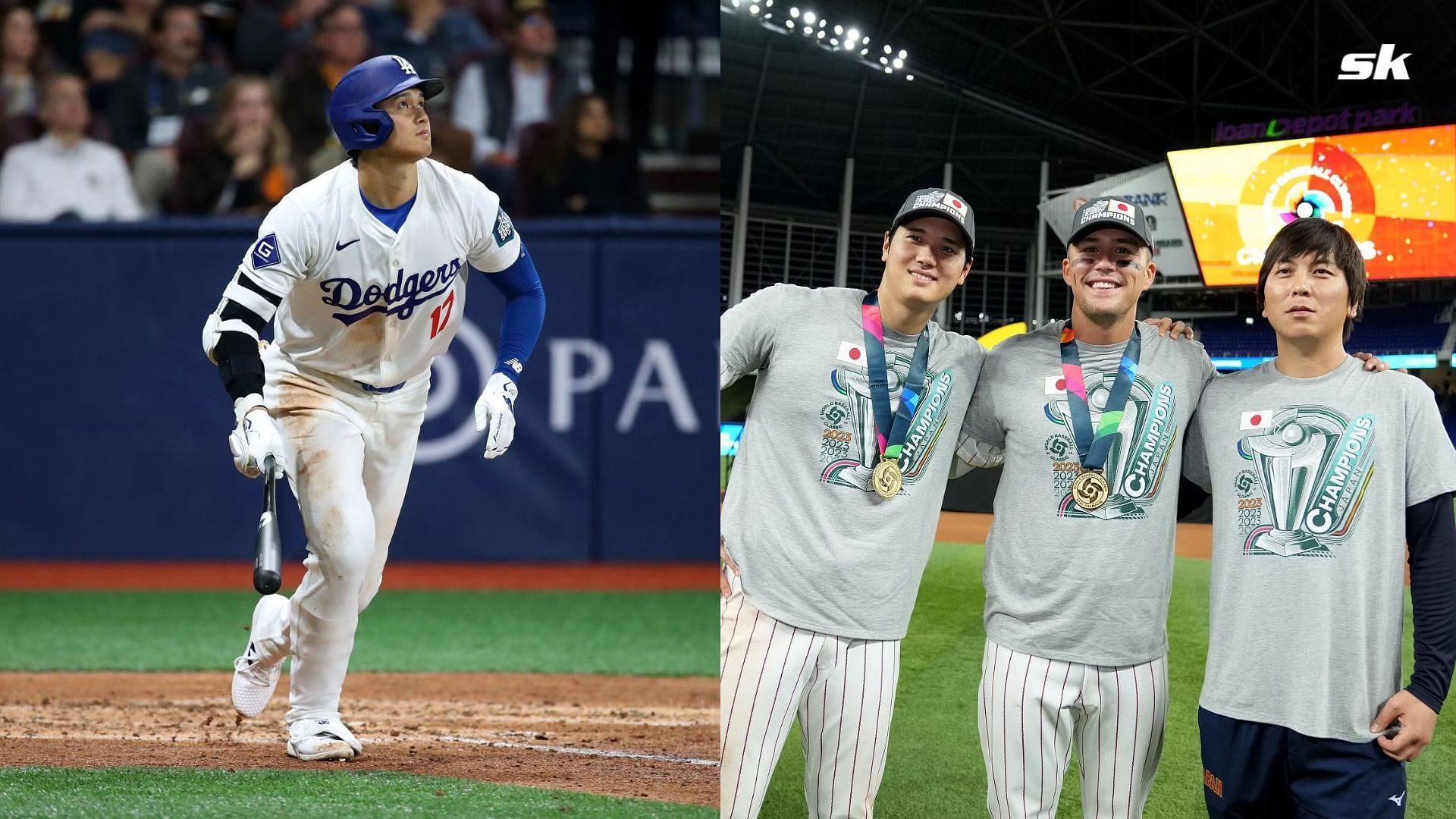 Shohei Ohtani, Lars Nootbaar, and Ippei Mizuhara