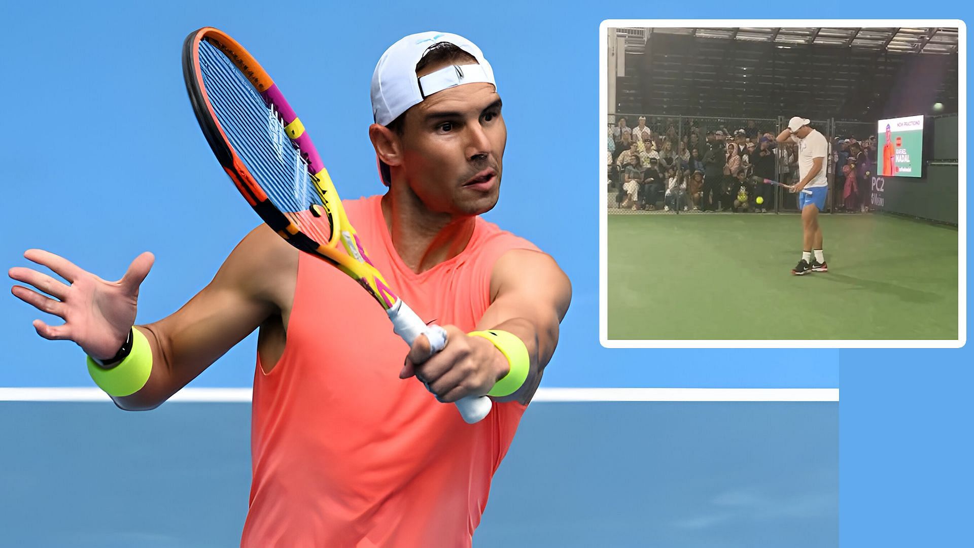 Rafael Nadal draws huge crowd as he hits the practice court ahead of his campaign at Indian Wells 2024