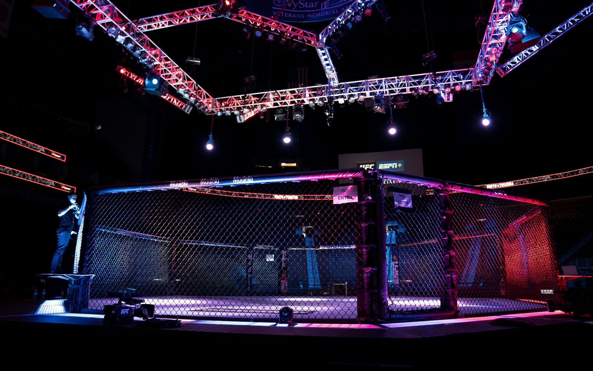 UFC octagon [Image courtesy: @ufc on X]