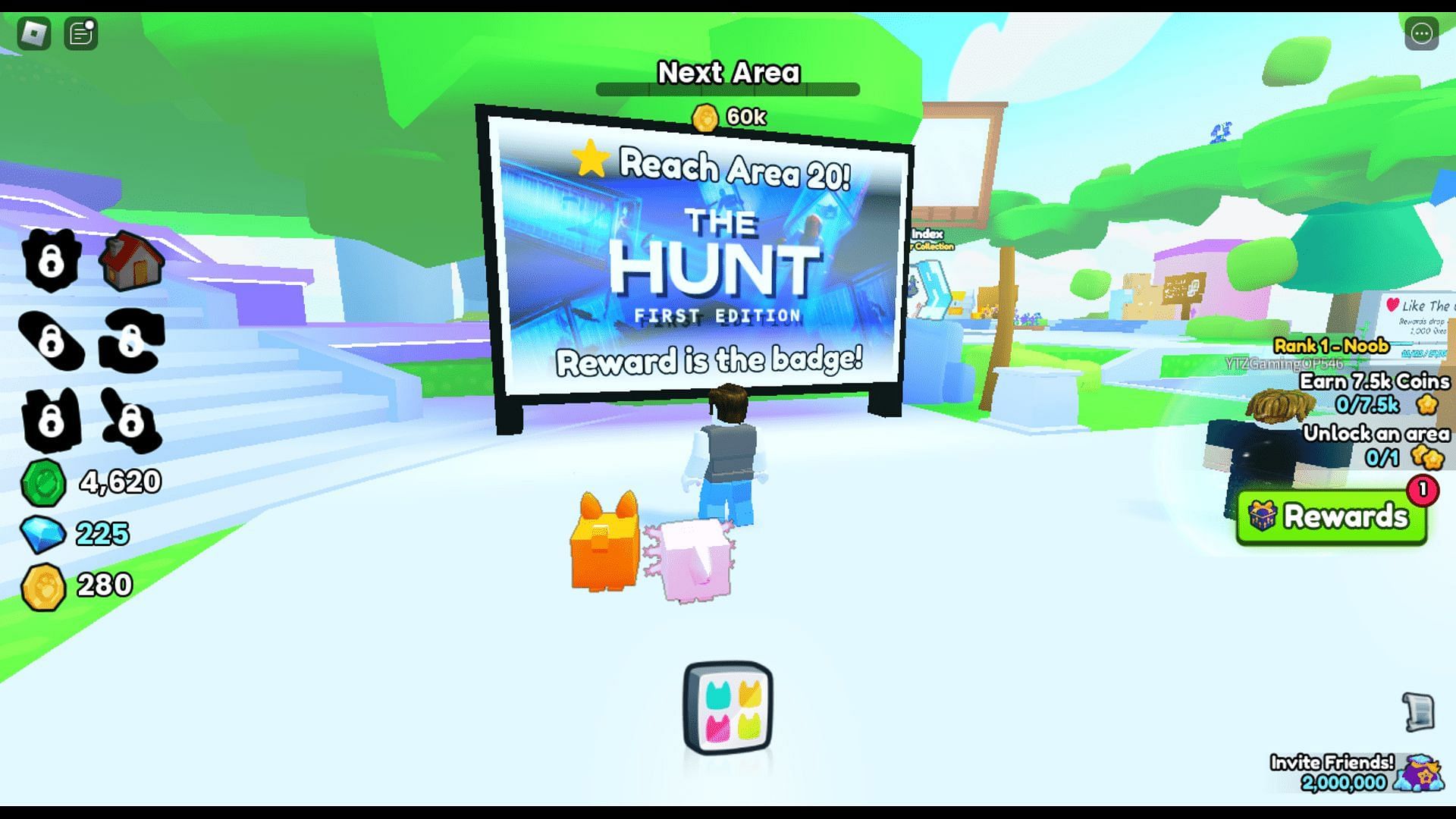 The Hunt quest in Pet Simulator 99 (Roblox || Sportskeeda)