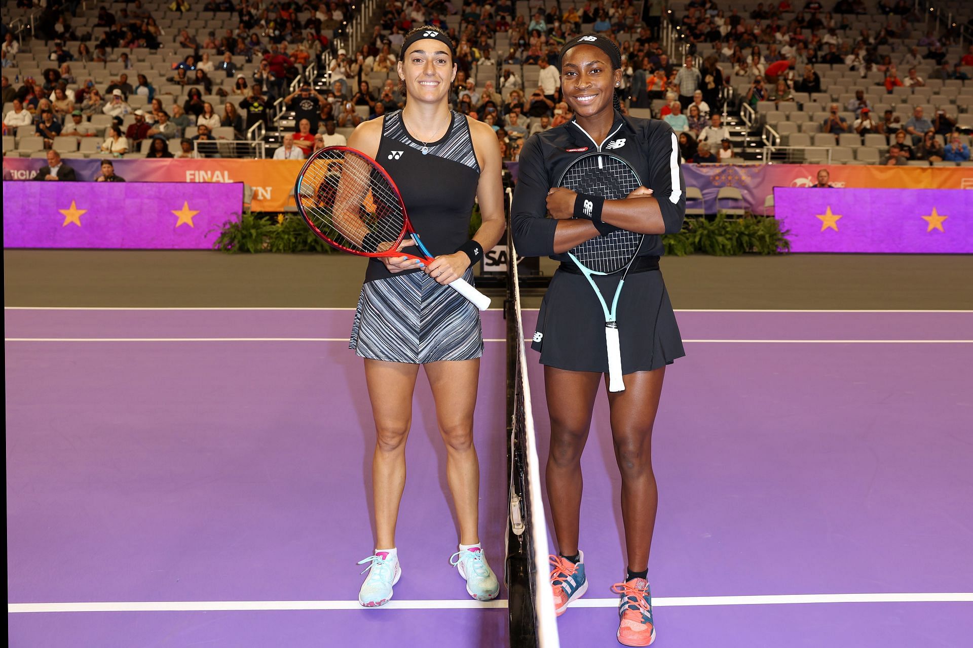 Caroline Garcia and Coco Gauff at the 2022 WTA Finals