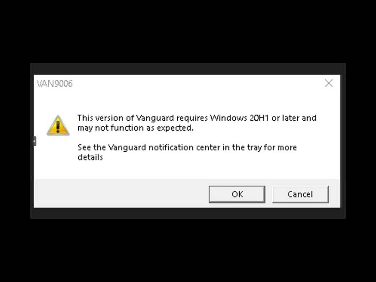 Valorant &quot;VAN 9006&quot; error window (Image via TPC)