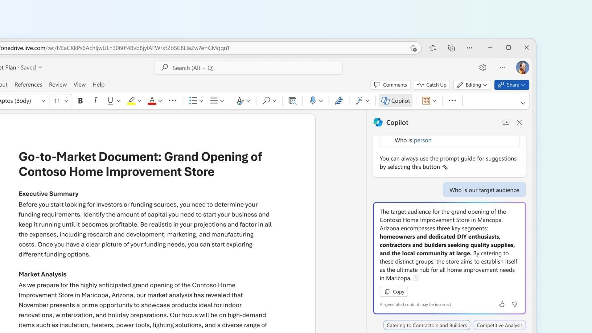 Copilot is a handy assistant that can summarize long paragraphs and documents for you with ease (Image via Microsoft)
